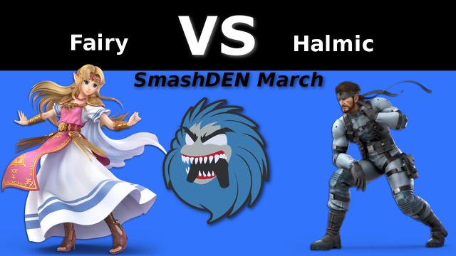 Thumbnail of the stream overlay for the set SmashDEN Mar '20, Losers Round 7, halmic vs Fairy