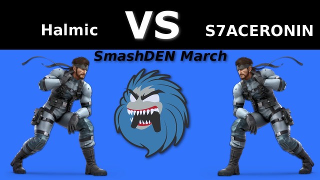 Thumbnail of the stream overlay for the set SmashDEN Mar '20, Winners Round 2, halmic vs S7ACERONIN
